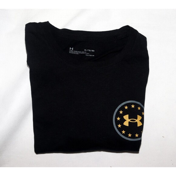 Under Armour United States of America Shirt XL Flag Logo On Back Heatgear UA USA - Picture 7 of 9